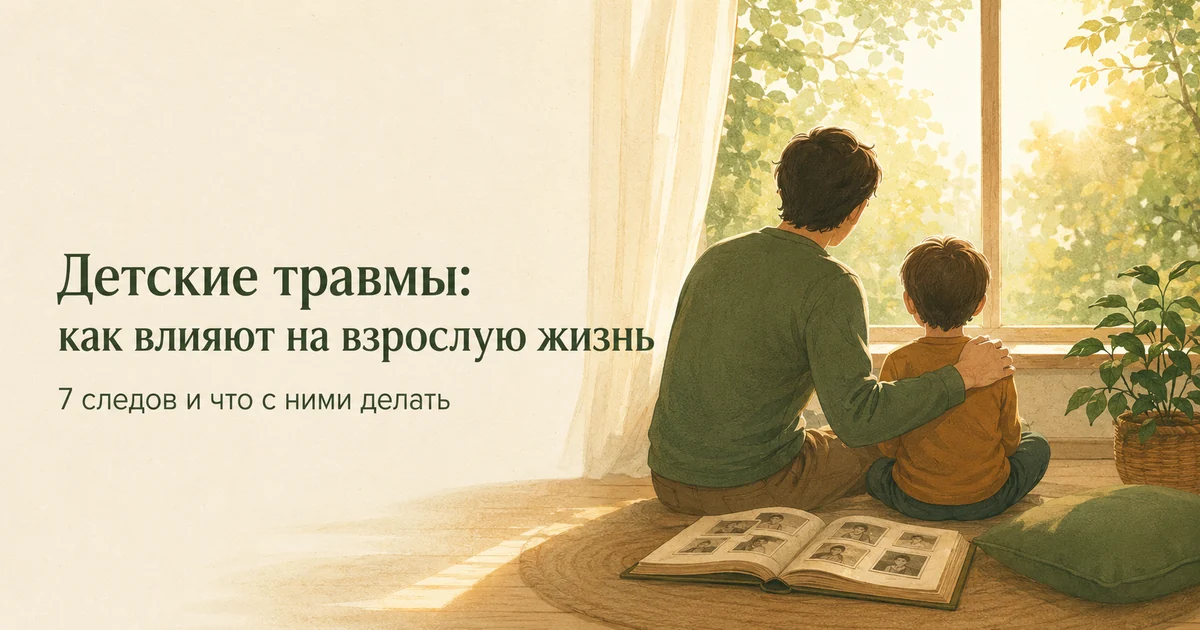 Как детские травмы влияют на взрослую жизнь: взрослый и тень ребёнка