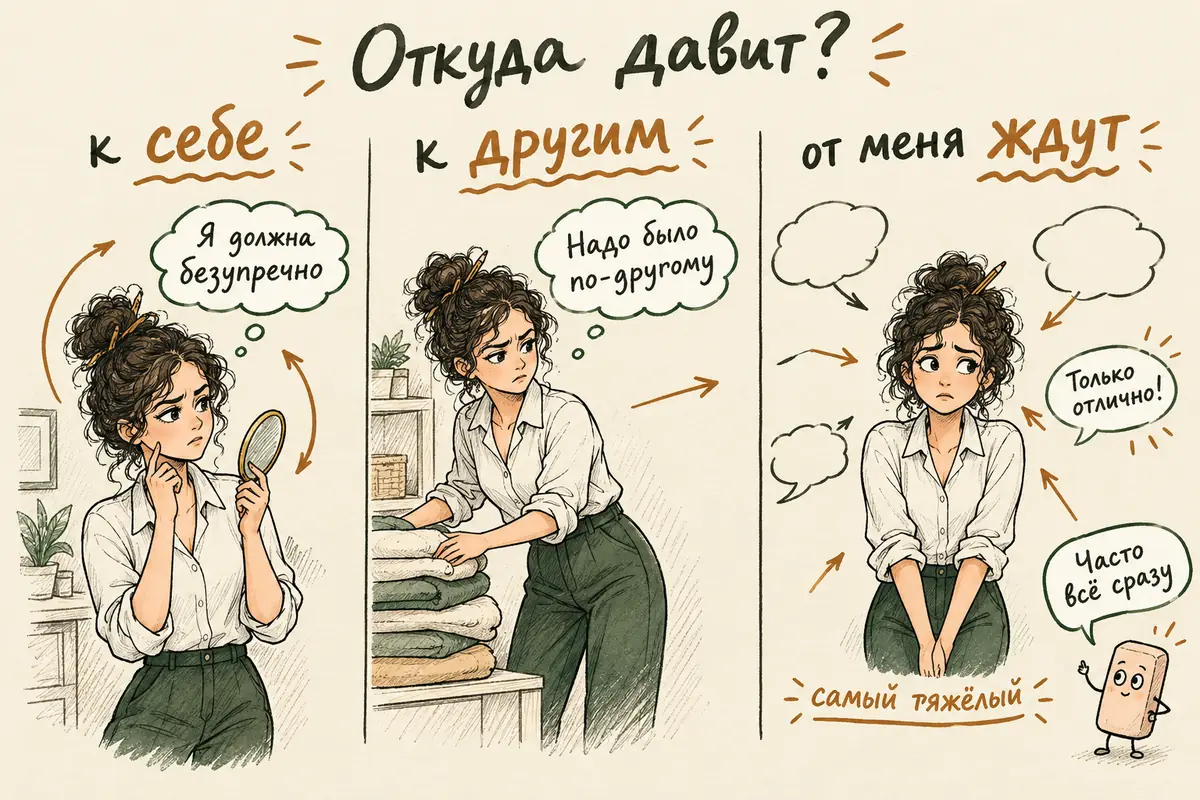 Три вида перфекционизма: требования к себе, требования к другим и ощущение, что совершенства ждут окружающие