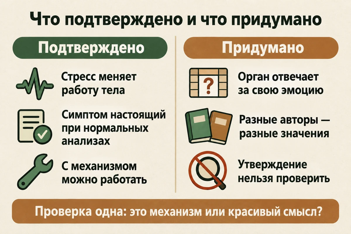 Психосоматика: что подтверждено наукой и что придумано — механизмы против таблиц соответствий
