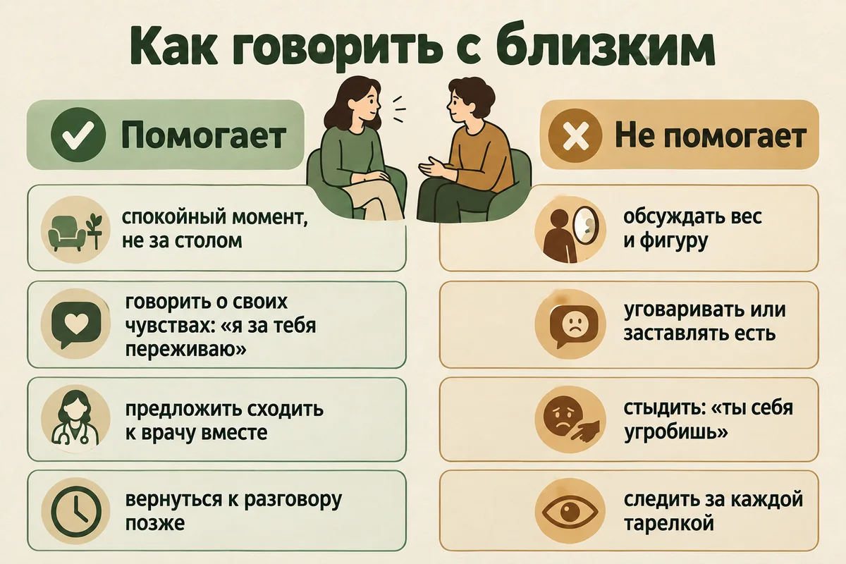 Как говорить с близким, у которого может быть РПП: что помогает и чего лучше избегать
